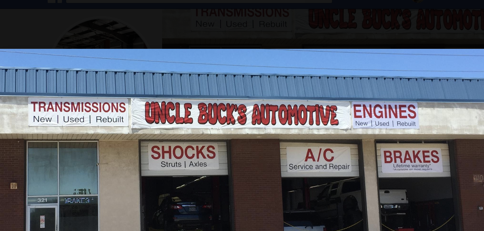 Uncle Buck's Automotive header image